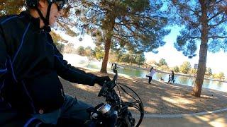 12-30-24 (Part 2)Michael and Cameron riding our Ebikes Sunset Park Las Vegas and back on streets and