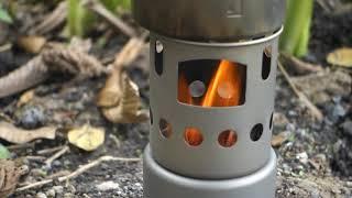 Toaks Titanium Backpacking Wood Burning Stove (Small size) and Snowpeak Trek 700 Titanium