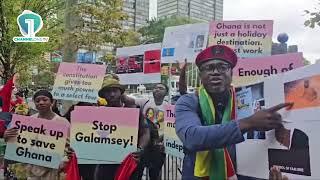 Ghanaians Confront Nana Addo at the UN: Release Anti-Galamsey Protesters Now!