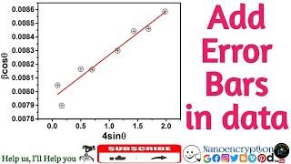 How to add error bars in data using origin software.