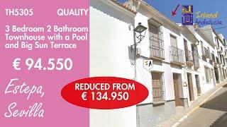 Quality 3 Bed, 2 Bath Townhouse + Pool & Terrace Property for sale in Spain inland Andalucia TH5305