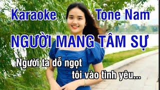 Người Mang Tâm Sự Karaoke (Có Hò)  Nhạc Sống Hay Tone Nam (Si Thứ) ► Karaoke Lê Thiết