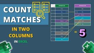 How to Count Matches in Two Columns in Excel