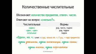 Количественные числительные (6 класс, видеоурок-презентация)