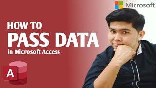 How to PASS a data or value from 1 Form to another Form in Ms Access.