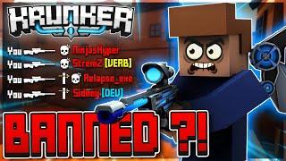 I got BANNED *AGAIN* Pretending to be a HACKER in Krunker.io..