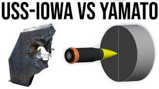 USS-Iowa VS Yamato Armor Simulation