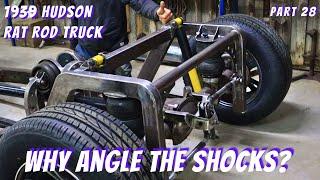 Installing shock absorbers for air suspension - 1939 Hudson Rat Rod build