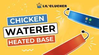 LIL'CLUCKER Poultry Waterer Heater -Freeze Proof, Thermostat Control, LED-monitored, Extra long cord