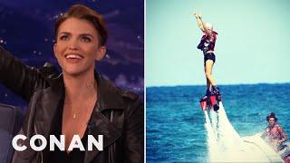 Ruby Rose’s Water Jetpack Wild Ride | CONAN on TBS