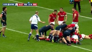 Repeat infringement results in Yellow card for Samson Lee! | RBS 6 Nations