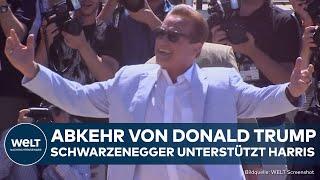 US-WAHLKAMPF: Arnold Schwarzenegger unterstützt nun Kamala Harris - Abkehr von Donald Trump