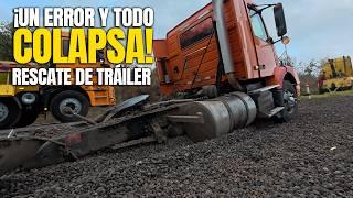 ¡Misión imposible! Rescatan tráiler antes de perder su carga 