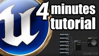 UE 4 Minutes TUTORIAL - How to make 3D ambient cricket sound.
