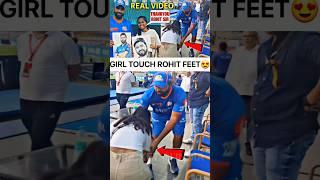 Rohit Sharma Girl Fan Touch his Feet and Rohit Did This Heartwinnnig Gesture  #Rohitsharma #pandya