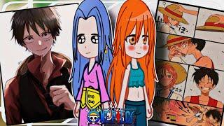 Onepiece girls react to luffy ||luffyxNami|| part 1/2