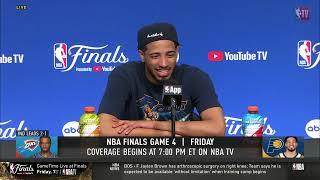 Tyrese Haliburton talks Game 4, FULL Interview | 2025 NBA Finals Media Day