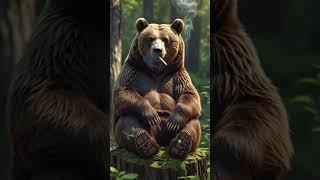 Cigarette Forest: Where Bears Chill #shortsfeed #shortsvideo #shorts #ytshorts #bears #cartoon #ai