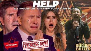 Golden Buzzer | Filipino boy makes all the judges cry with his amazing voice on Help Song