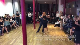 Onur Gümrükcü and Olga Metzner dancing at Tango Terra in London