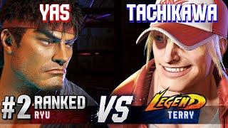 SF6 ▰ YAS (#2 Ranked Ryu) vs TACHIKAWA (Terry) ▰ High Level Gameplay