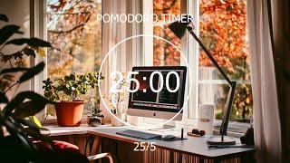 25/5 Pomodoro  Autumn Lofi Deep Focus Study/Work Concentration [chill lo-fi hip hop beats]