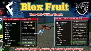 [Blox Fruit] HoHo Hub V4 New Update | Best Script | Visuals, Bugatti, Auto Farm, Ghosts