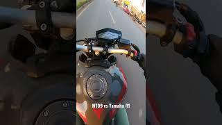 MT09 vs Yamaha R1 drag race  #yamaha #motorcycle #yamahamt #automobile
