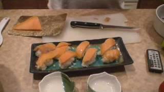 Romantic Recipe: Very fast Salmon Roll Sushi appetiser