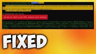 How to Fix Git Was Not Found in Your Path Skipping Source Download Laravel Error in Windows 11 or 10