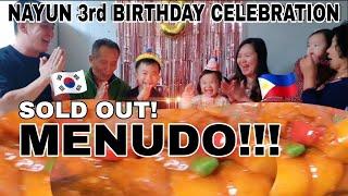 MENUDO FOR NAYUN  3rd BIRTHDAY  CELEBRATION | SOLD OUT SA SARAP! | FILIPINO FOOD