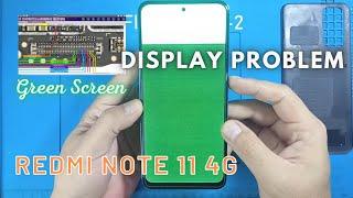 Layar Lcd Redmi Note 11 Green Screen..!!