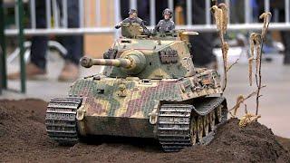 WW2 RC Tanks and Trucks Panzer Tiger I + II StuG III Panther Ural IG Panzerjäger Berlin Paaren 2023