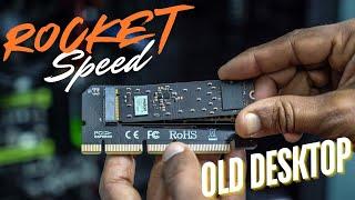 PCI express to M.2 adapter - Install M.2 PCI NVME SSD in old desktop - Make  computer fast - EASY !!