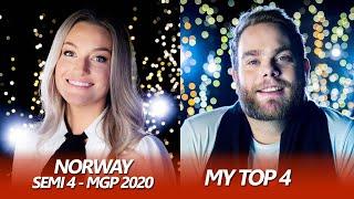 Eurovision 2020 NORWAY (SF 4 - MGP) | My Top 4