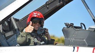 Enid Buzz Rides With The Thunderbirds