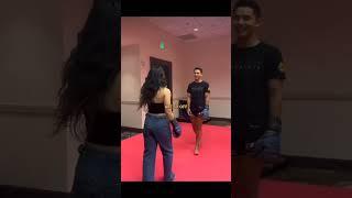 Jojo Meets a Beautiful Bule Girl And Plays The Belly Punching Challenge Game #shorts #johanghazali