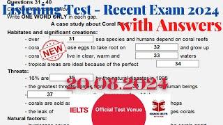 IELTS Listening Actual Test 2024 with Answers | 20.08.2024