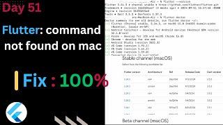 Fix 'Flutter Command Not Found' Error on Mac ||  Step-by-Step Guide for Beginners