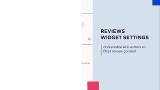 Reviews Widget Settings