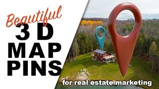 Use 3D Map Pins in Real Estate Photography