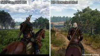 Witcher 3 Next Gen Vs HD reworked Project Mod Ultra settings PC RTX 3090 i7 10700F