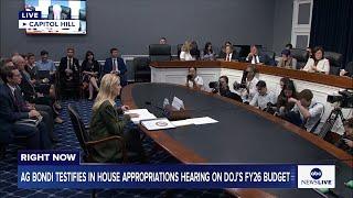 LIVE: AG Bondi testifies in House Appropriations hearing on DOJ's FY26 budget request
