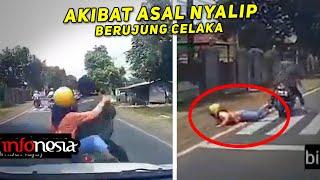 KAPOK...! Pemotor Asal Nyalip Kena Batunya