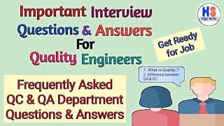 Important Interview Questions & Answers for Quality Engineers II In English