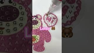 Creating a Sparkly Lotso Diamond Painting!  #shorts #diamondpainting #bear #artandcraft