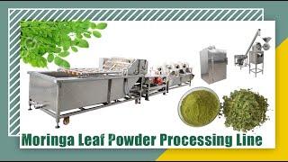 Moringa Leaf Powder Processing Machine Washing Dehydrating Grinding Packaging