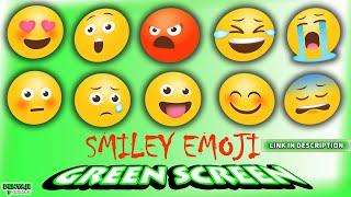 SMILEY EMOJI GREEN SCREEN NO COPYRIGHT