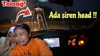 24 Jam Di Mobil pas malam Di tempat Sepi Nasya di kejar SIREN HEAD !Kencing di Celana ketakutan!