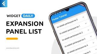 Expansion Panel List Flutter